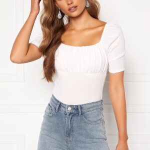 BUBBLEROOM Neija Short Sleeve Top White S