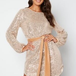 BUBBLEROOM Sanja sparkling dress Champagne / Silver 34