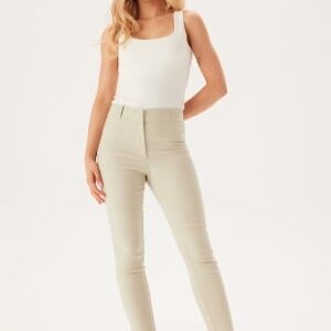 BUBBLEROOM Selene Stretchy Ankle Push-Up Trousers Light beige 36