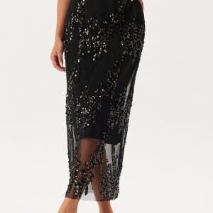 BUBBLEROOM Sequin Mesh Skirt Black S