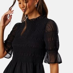 BUBBLEROOM Shannon Smock Blouse Black M