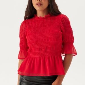 BUBBLEROOM Shannon Smock Blouse Red S