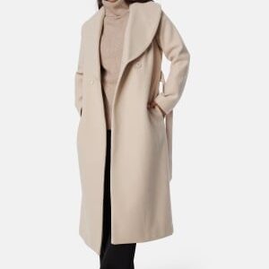 BUBBLEROOM Shawl Collar Coat Sand XS