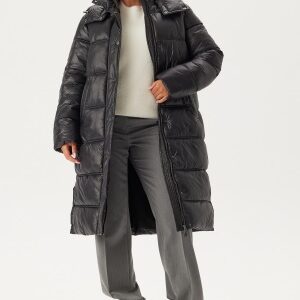 BUBBLEROOM Semi Shiny Long Padded Jacket Black S