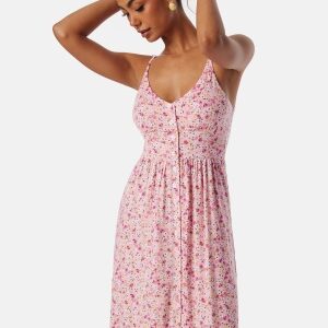 BUBBLEROOM Short Floral Strap Dress Pink/Floral 3XL