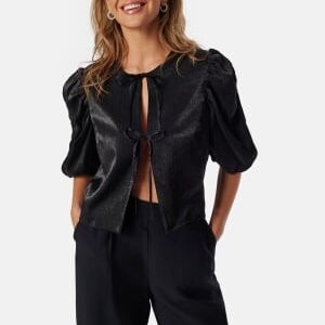 BUBBLEROOM Short Puff Sleeve Blouse Black S