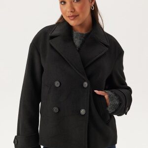 BUBBLEROOM Short Wool Blend Jacket Black XS