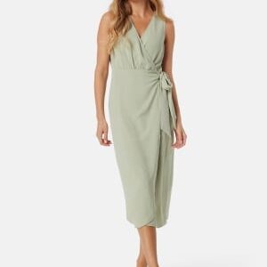 BUBBLEROOM Sleeveless Wrap Dress Dusty green S