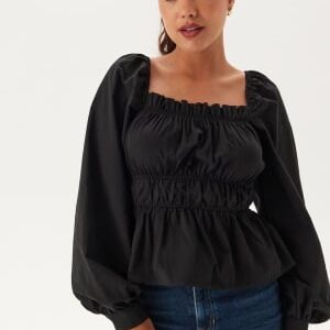 BUBBLEROOM Smock Blouse Black S