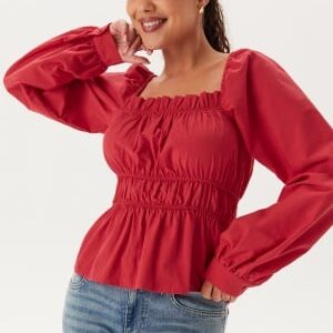 BUBBLEROOM Smock Blouse Red S