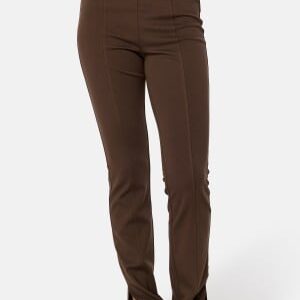 BUBBLEROOM Sofi slit trousers Dark brown M