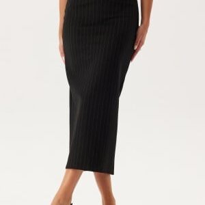 BUBBLEROOM Soft Midi Skirt Black/Striped S