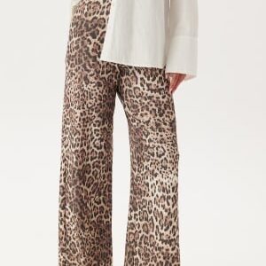 BUBBLEROOM Soft Wide Trousers Leopard S