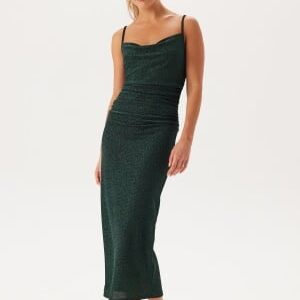 BUBBLEROOM Sparkling Strap Dress Green/Black S