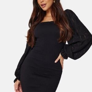 BUBBLEROOM Jayla smock dress Black XS