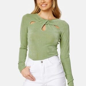 BUBBLEROOM Stefany cut out top Green XS