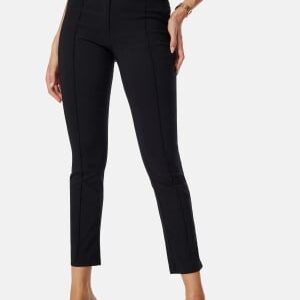 BUBBLEROOM Mid Waist Stretchy Trousers Black 36