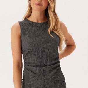 BUBBLEROOM Structure Sleeveless Top Dark grey XS