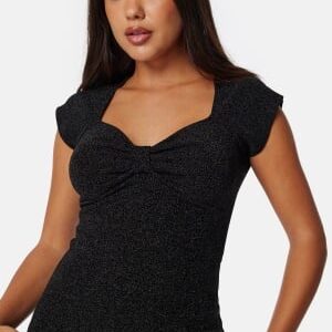 BUBBLEROOM Sweatheart Sparkling Top Black S