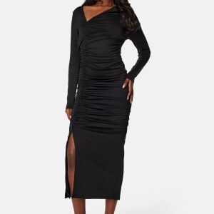 BUBBLEROOM Tara Drawstring Dress Black XS