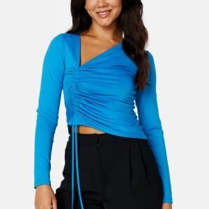 BUBBLEROOM Tara drawstring top Blue S