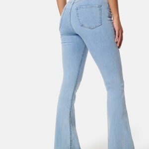 BUBBLEROOM Tove High Waist Flared Superstretch Bleached denim 34