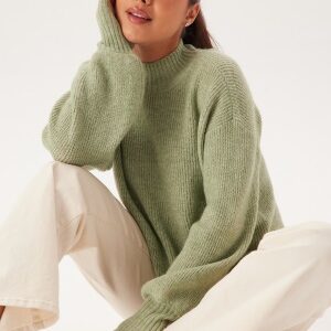 BUBBLEROOM Turtleneck Knitted Sweater Dusty green XS