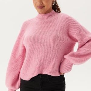 BUBBLEROOM Turtleneck Knitted Sweater Pink S