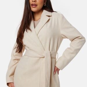 BUBBLEROOM Vendy Wool Blend Coat Light beige 40