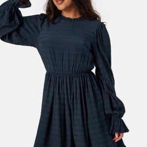 BUBBLEROOM Viscose Frill Dress Navy 44