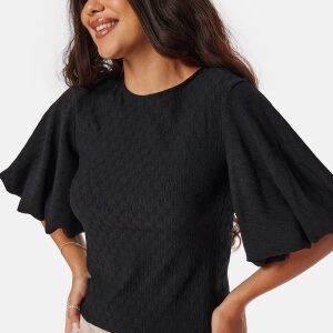 BUBBLEROOM Volume Sleeve Blouse Black XS