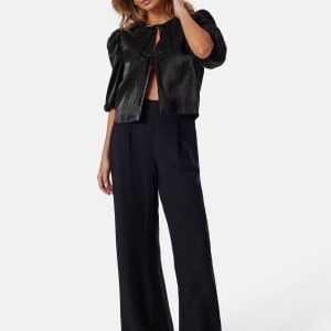 BUBBLEROOM Wide Leg Trousers Black XS