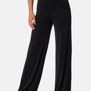 BUBBLEROOM Shiny Wide Trousers Black M