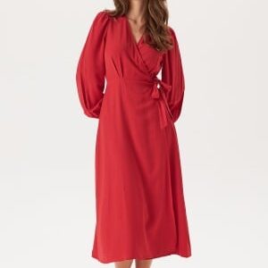 BUBBLEROOM Wrap Dress Dark red 36