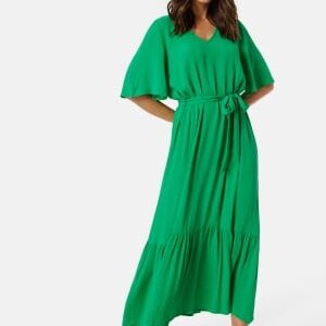 BUBBLEROOM Butterfly Sleeve Viscose Dress Green 40