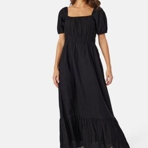 BUBBLEROOM Short Sleeve Cotton Maxi Dress Black L