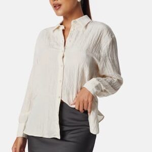 BUBBLEROOM Button Structure Shirt Cream XS