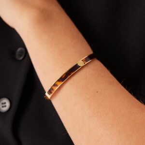 BY JOLIMA Palermo Bangle Leopard  Brown Onesize