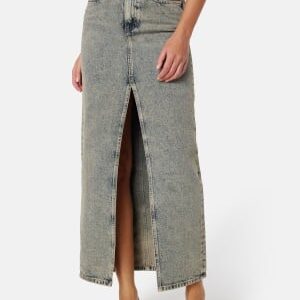 Calvin Klein Jeans Front Split Maxi Denim Skirt 1A4 Denim Medium 26