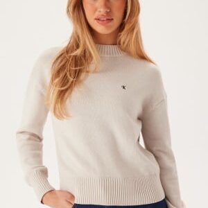 Calvin Klein Jeans Monogram Embro Crewneck Sweater Pdh Moonbeam M