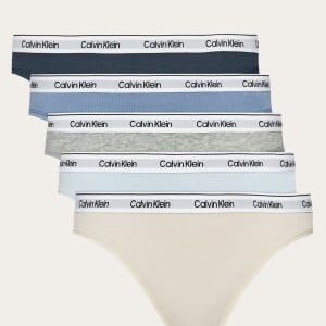 Calvin Klein Thong 5 Pack Grymrn/GRY HTR/P AIR/TROP/INKR M