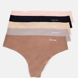 Calvin Klein Thong 5 pack NP1 BLK/CAVERNSTONE/ XS