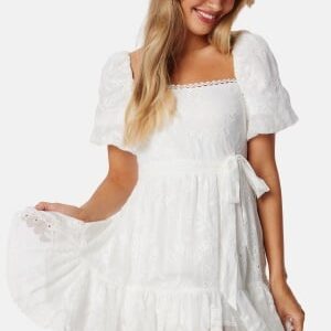 FOREVER NEW Charlize Embroidered Mini Dress White 44