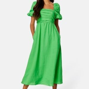 FOREVER NEW Dream Ruched Bodice Midi Dress Chlorophyll 34