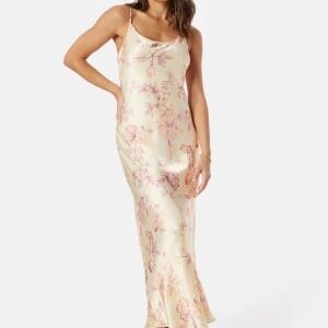 FOREVER NEW Valentina Strappy Slip Dress Pink Cayenne Floral 38