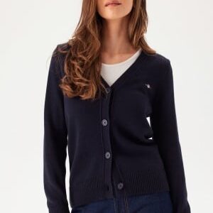 GANT Classic Cotton Cardigan Evening Blue S