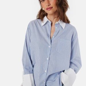 GANT Contrast Collar Striped Shirt Rich Blue 36