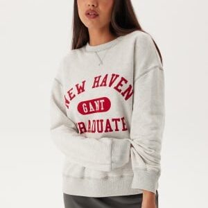 GANT Graphic C-neck Sweat Pale Grey Melange S