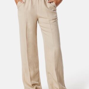 GANT Linen Blend Pull On Pants Beige 34