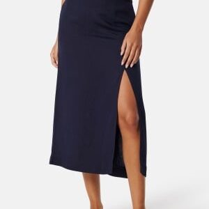 GANT Midi Linen Blend Skirt Navy 42